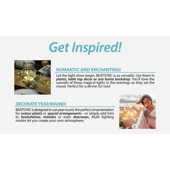 BeatSync Sound Activated String Lights 100 Sync Music Light Show Blink Pulse - Picture 4 of 8